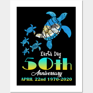 Earth Day 50th Anniversary Sea Turtle Posters and Art